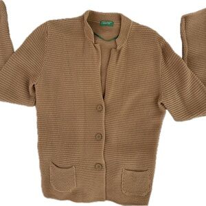 United Colors Of Benetton Tan Cardigan Sweater